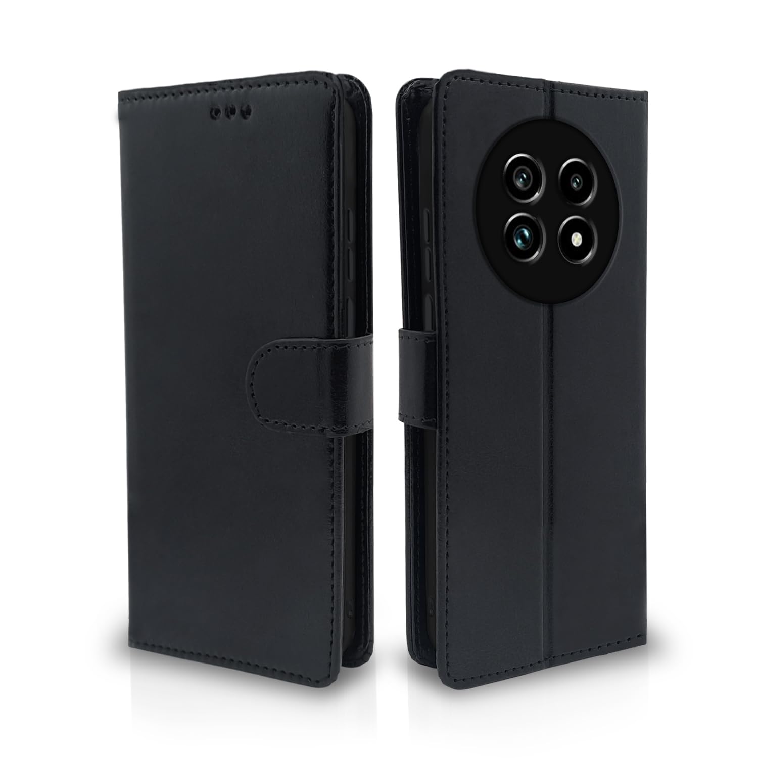 Pikkme Realme 13 Pro 5G Vintage Flip Cover (Black)
