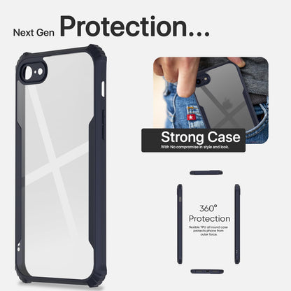 Pikkme iPhone 7/8 Shockproof Eagle Clear Transparent Back Cover (Blue)