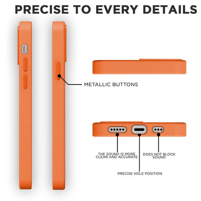 iPhone 12/12 Pro Leather mobile cover in orange by Pikkme – photo 6