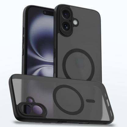 Pikkme black smoke mag-safe MagSafe back cover for iPhone 16