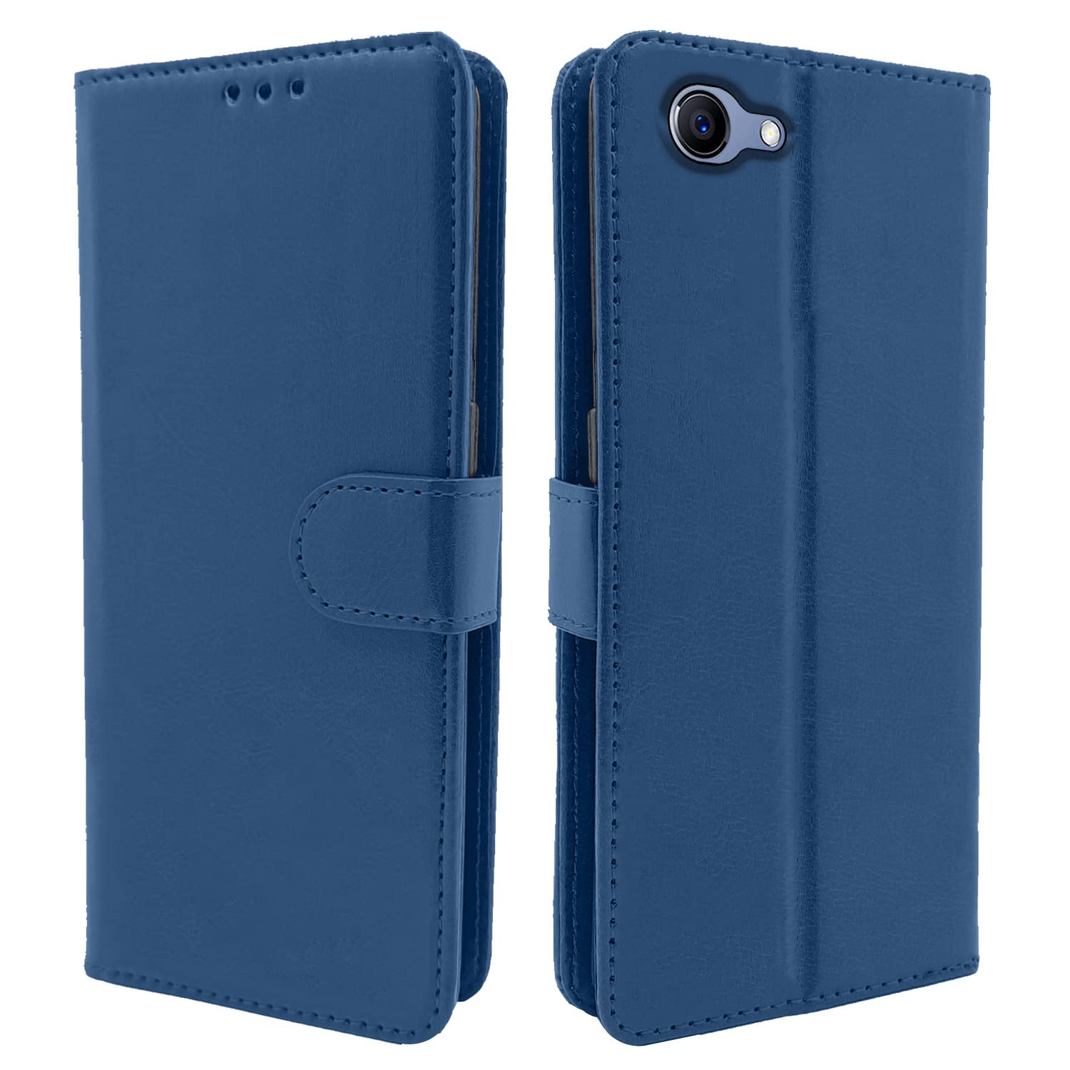 Pikkme Realme 1 Vintage Flip Cover (Blue)