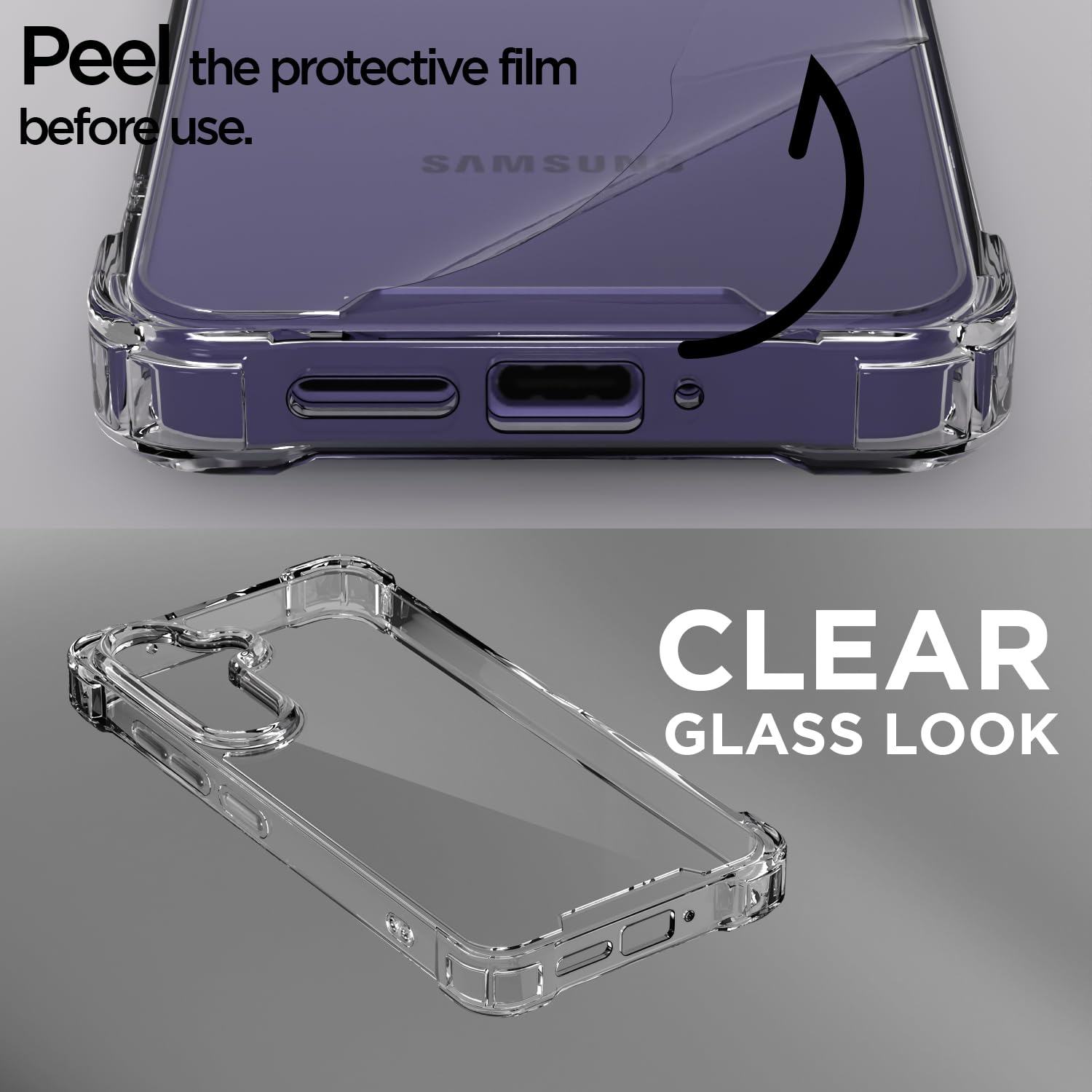 Samsung S24/S25 5G PC-TPU mobile back cover in transparent by Pikkme – photo 3