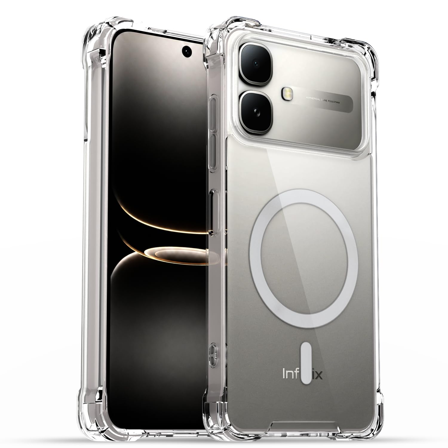 Pikkme Infinix Smart 20 4G transparent mag-safe mobile back cover