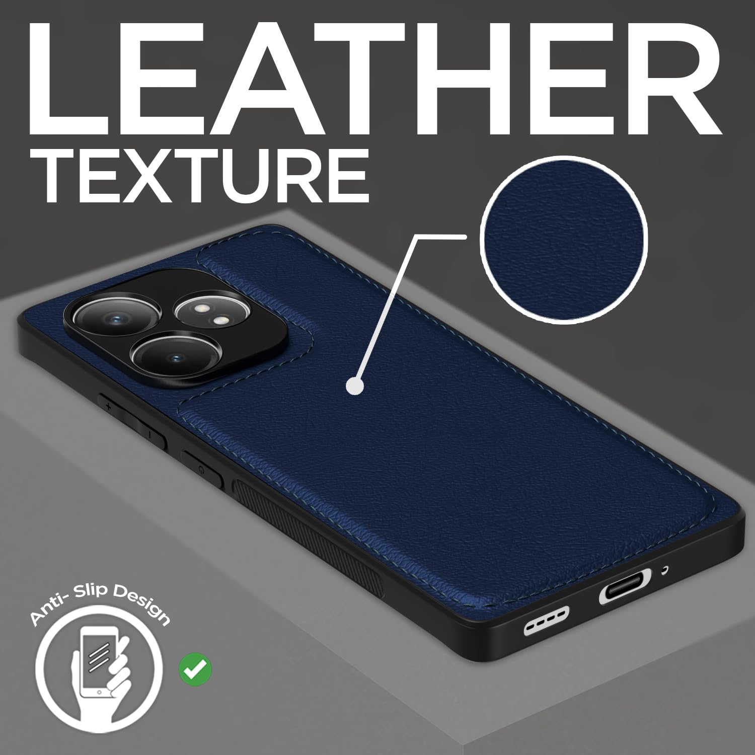 Pikkme blue Leather back cover for Realme GT 6/GT 6T 5G – photo 7