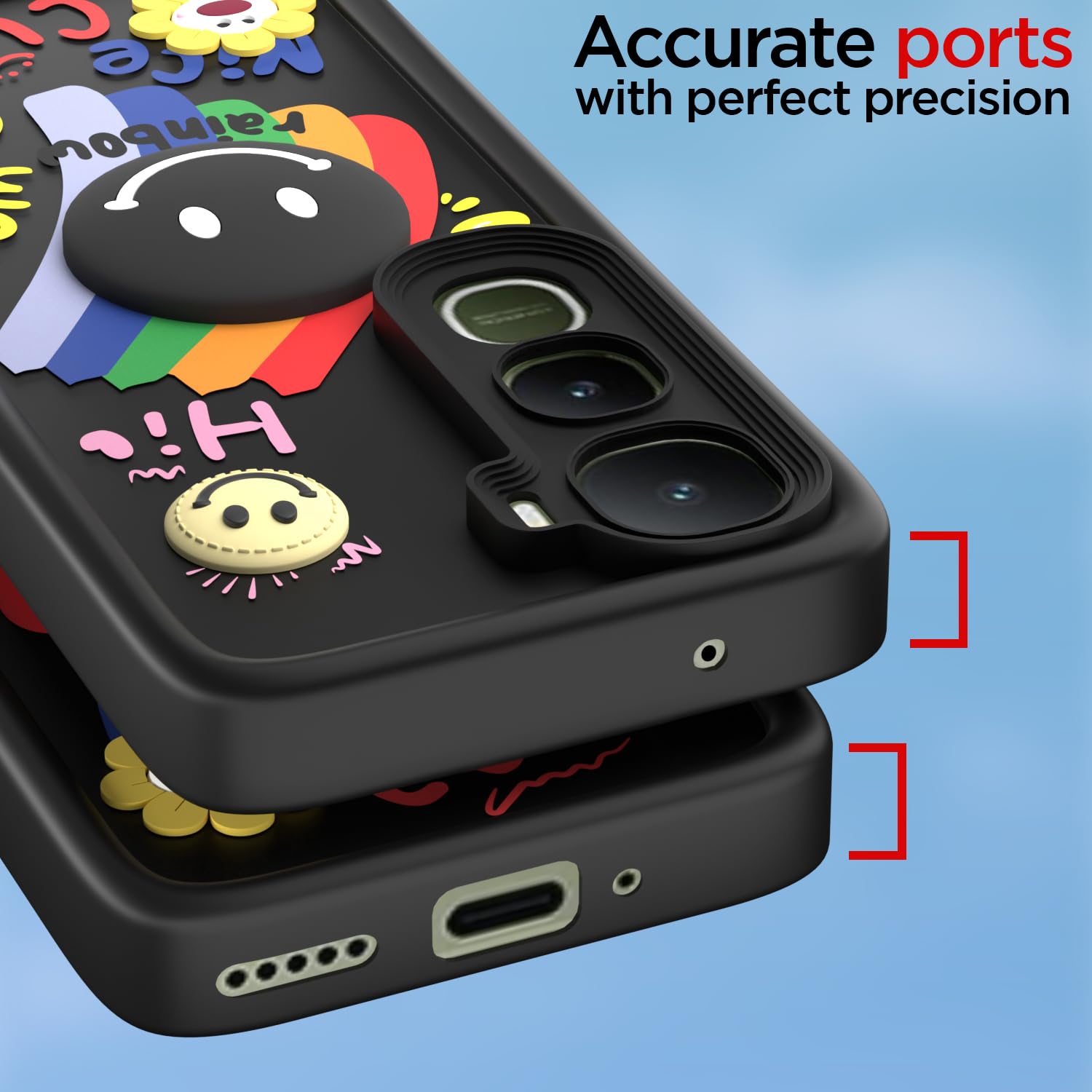Pikkme black mobile back cover for Vivo Y400 Pro 5G – photo 4