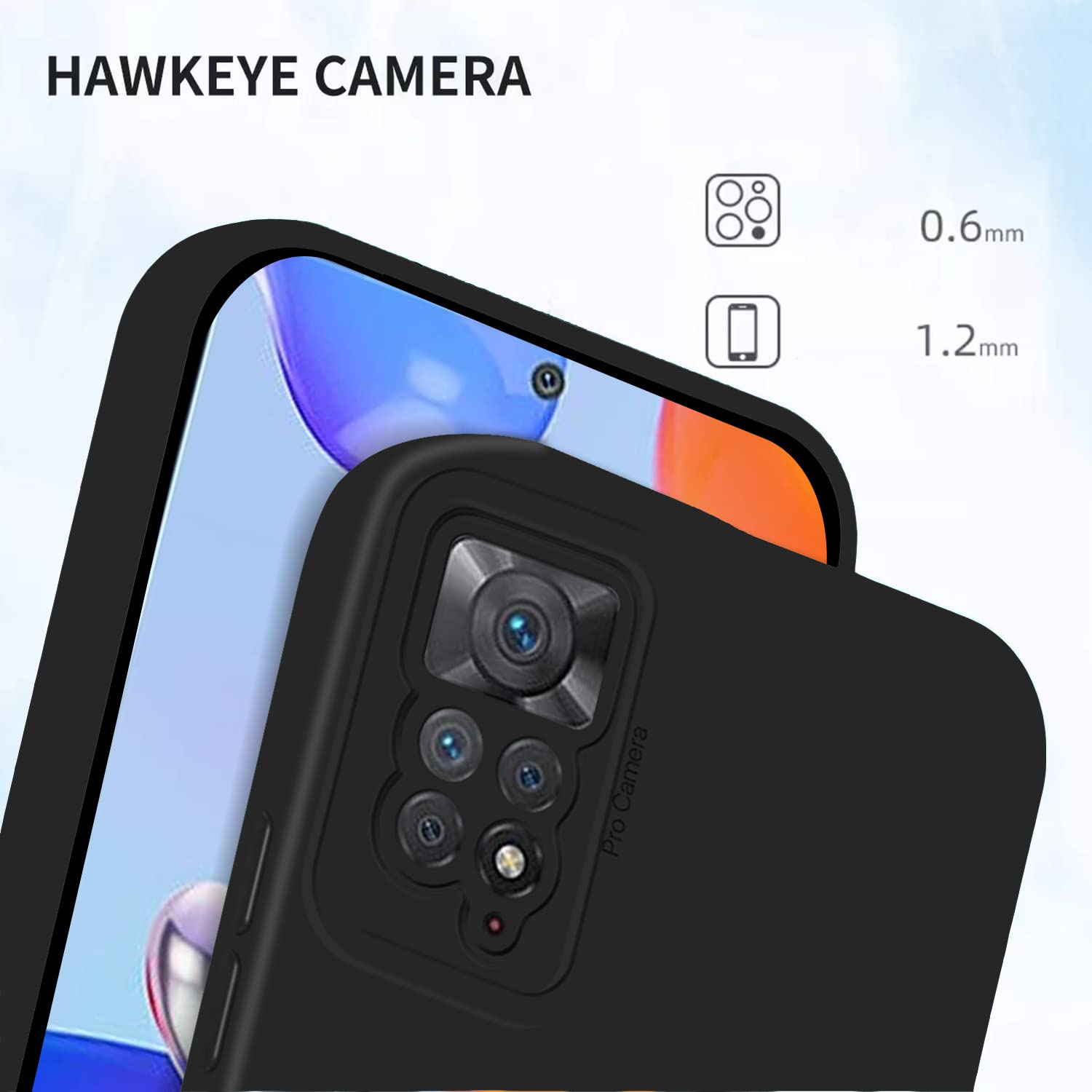 Black Liquid Silicone mobile back cover for Redmi Note 11 Pro/Note 11 Pro Plus 5G – Pikkme – photo 6