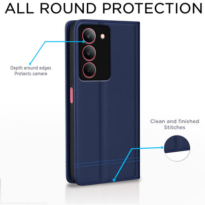 Realme Narzo 80x/P3x/14X 5G Magnetic flip cover in blue by Pikkme – photo 4