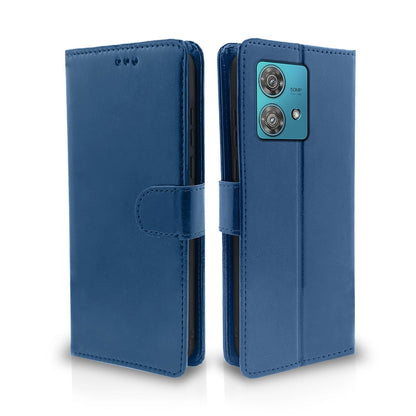Moto Edge 40 Neo 5G wallet flip cover in blue by Pikkme