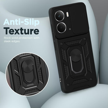 Pikkme Realme P3 5G D10 Tough Armor Back Cover (Black)