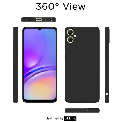 Black Liquid Silicone mobile back cover for Samsung A05/M05/F05 – Pikkme – photo 2