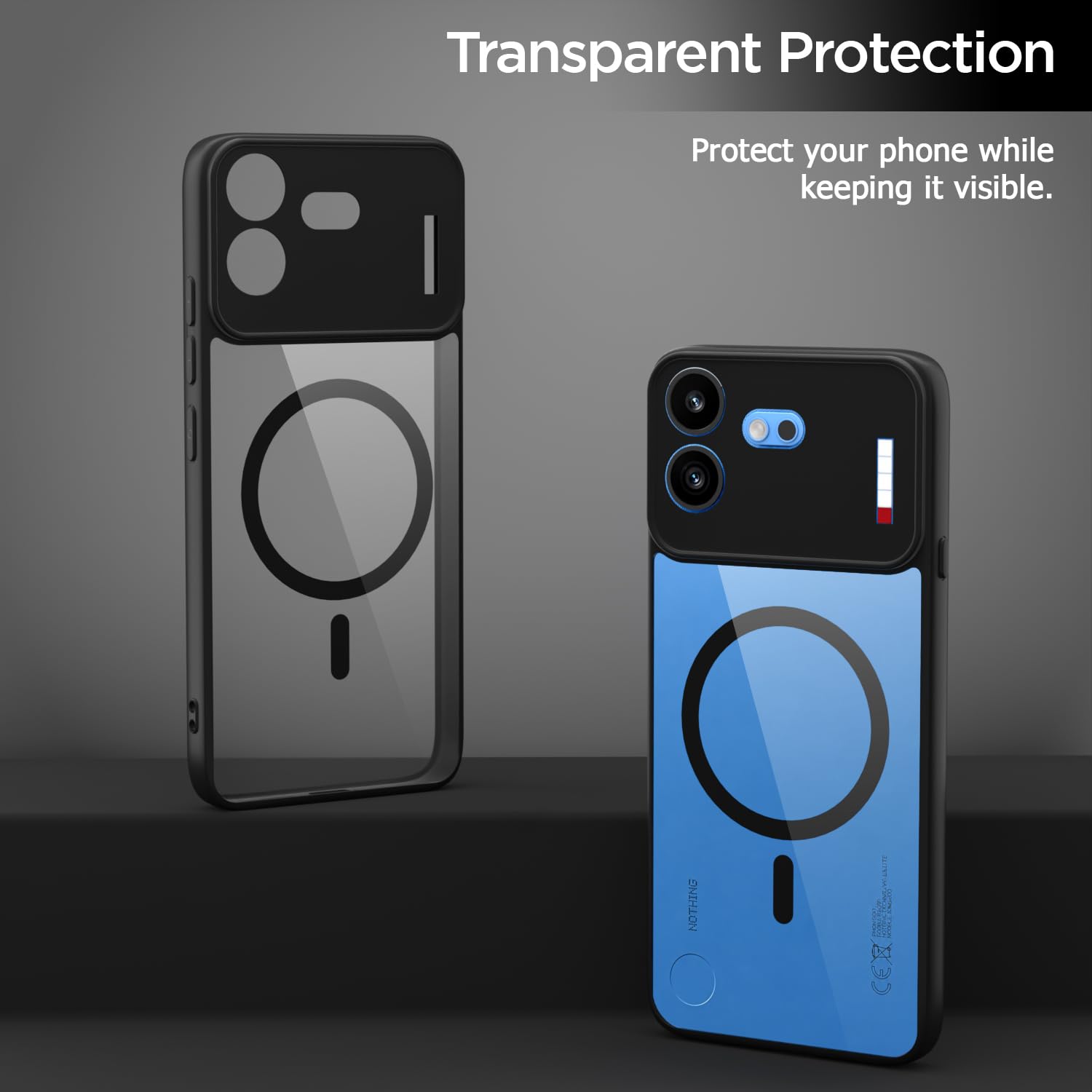 Black mag-safe phone cover for Nothing Phone 4b 5G – Pikkme – photo 3
