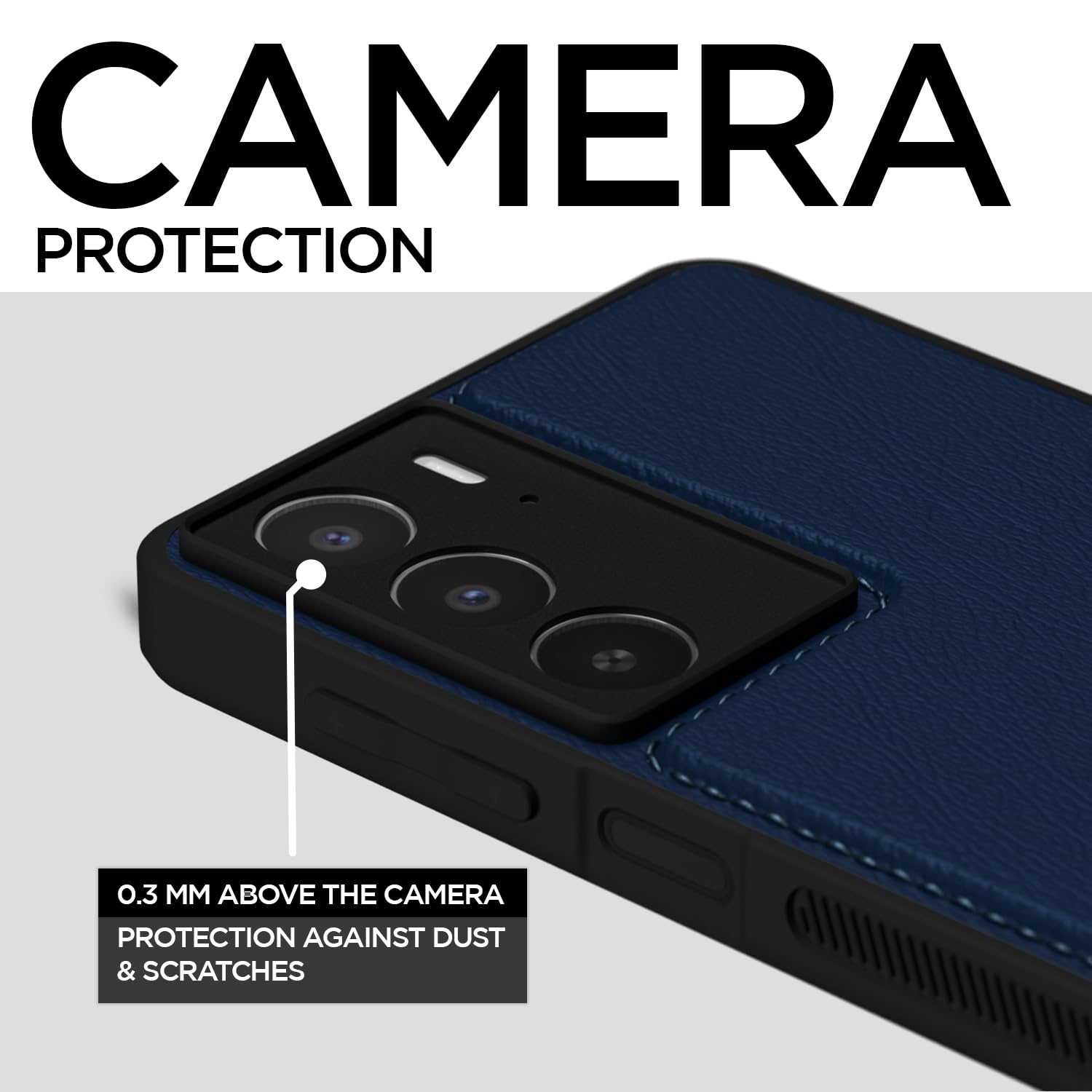 Pikkme Realme C75 Leatherback Back Case | Blue