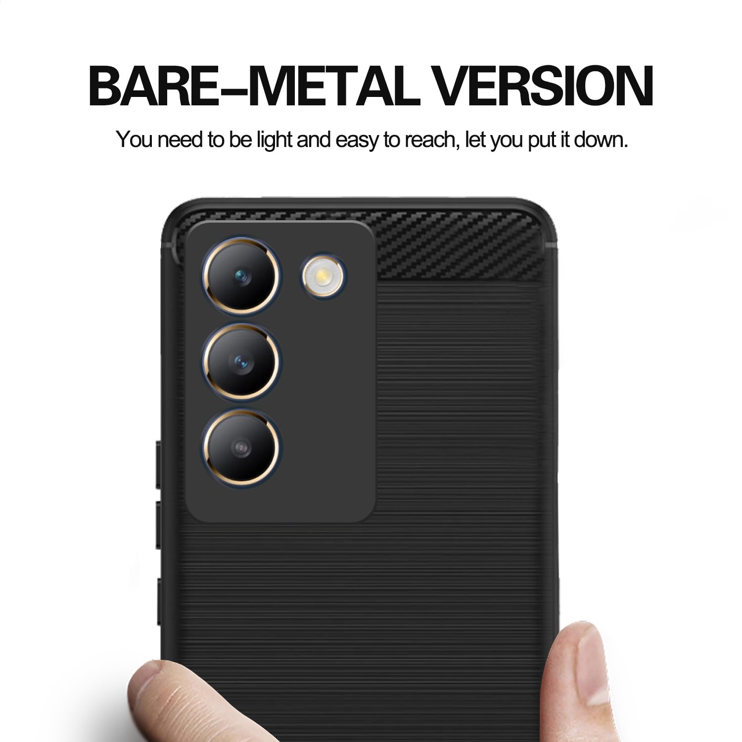 Black Hybrid mobile back cover for Vivo T3/Y200e 5G – Pikkme – photo 5