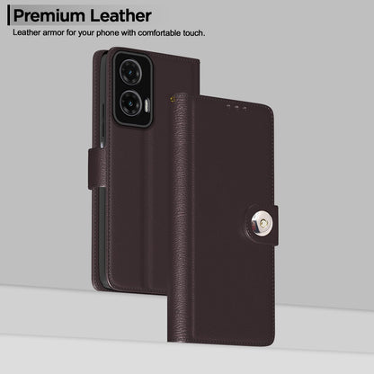 Moto G35 5G Button flip cover in coffee by Pikkme – photo 2
