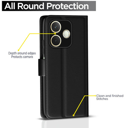 Pikkme black Wallet wallet flip cover for Oppo A5 Pro 5G – photo 4