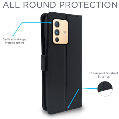 Pikkme Vivo V23 Pro 5G Wallet black mobile flip cover – photo 4