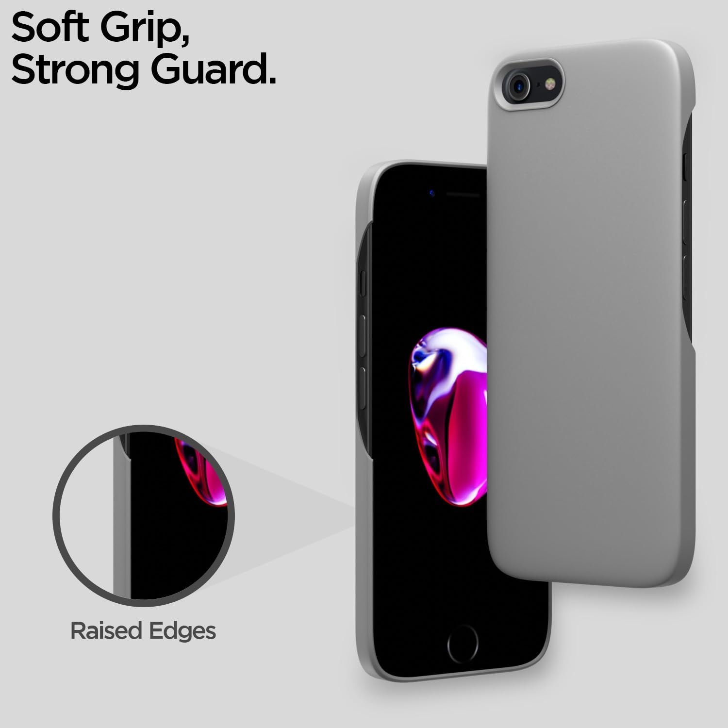 Pikkme  iPhone 7/8 / SE 2020 SideCut Back Cover (Grey)