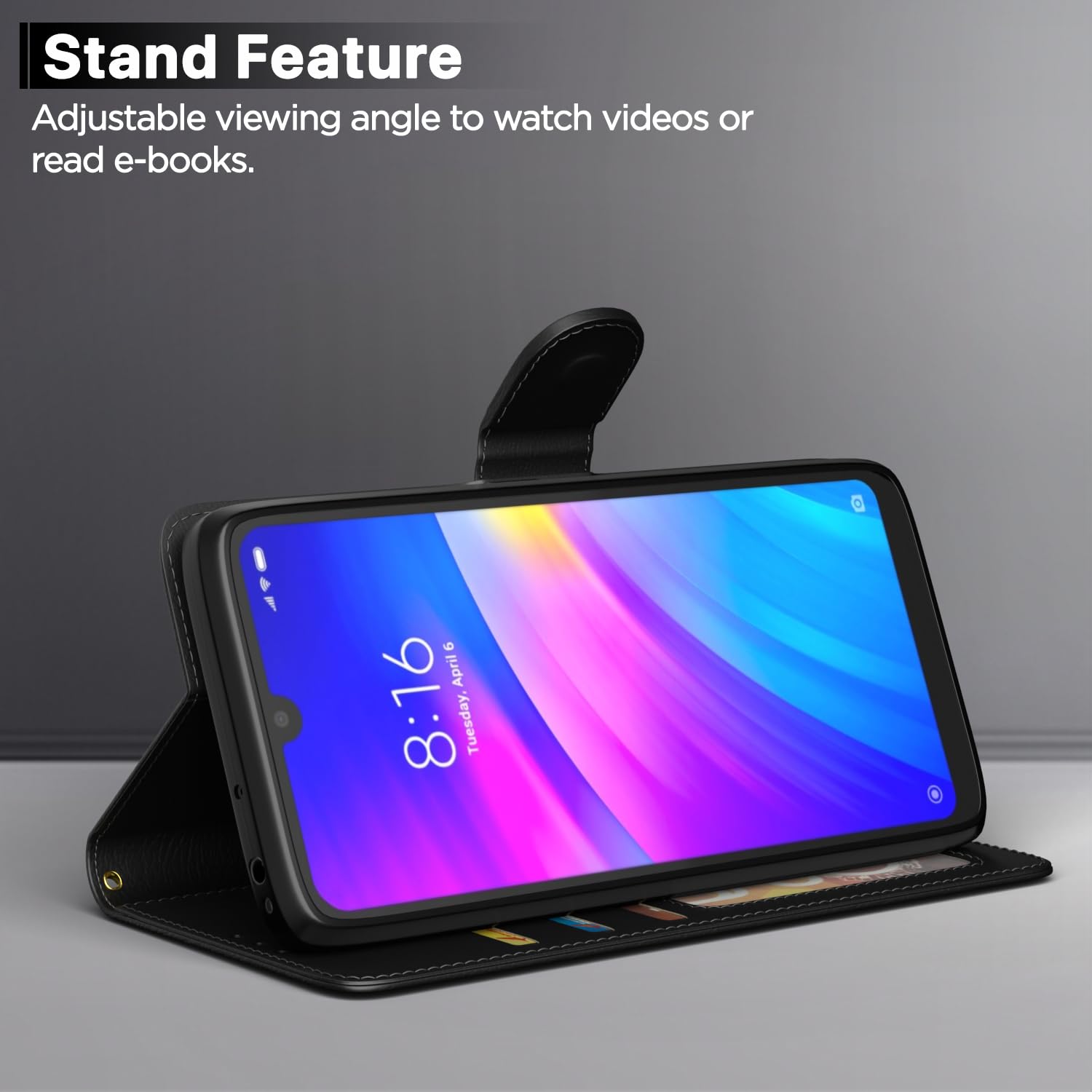 Pikkme black mobile flip cover for Redmi 7/Y3 – photo 3