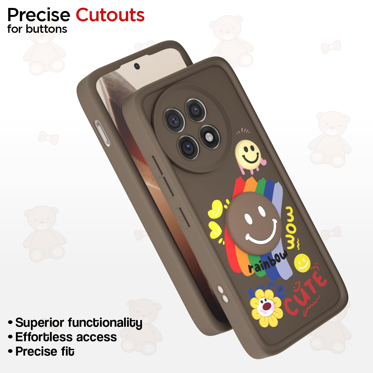 Pikkme OnePlus 13R 5G Soft Silicone brown mobile cover – photo 6