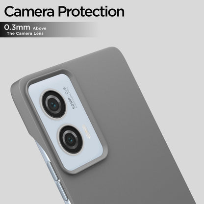 Pikkme Moto Edge 50 Fusion 5G SideCut Soft Matte Silicone Back Cover (Grey)