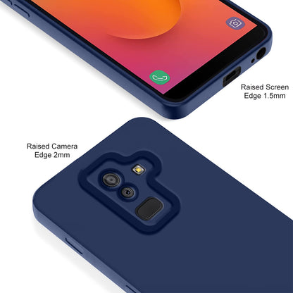 Pikkme Samsung Galaxy J8 Soft Matte Silicone Shockproof Case (Blue)