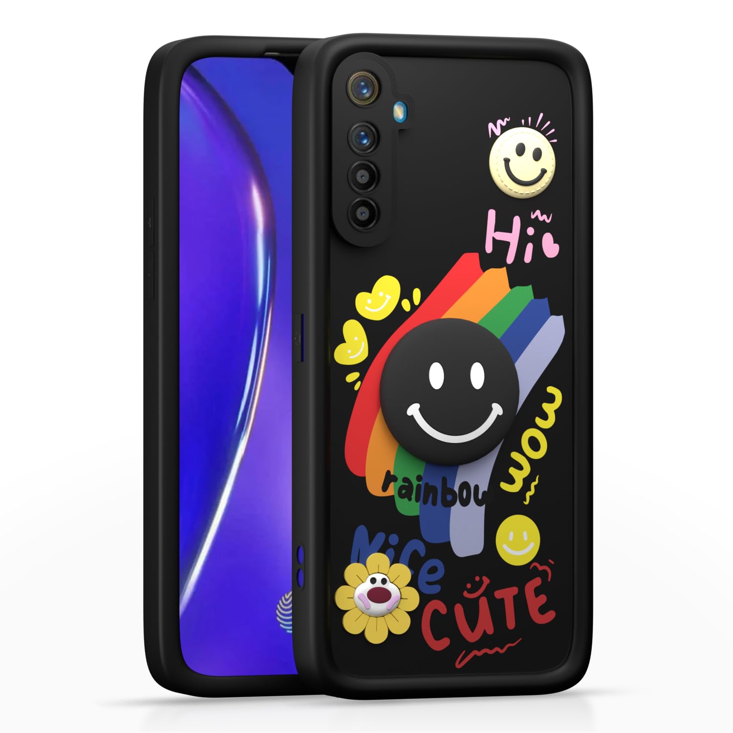 Realme XT/X2 Soft Silicone back cover in black by Pikkme