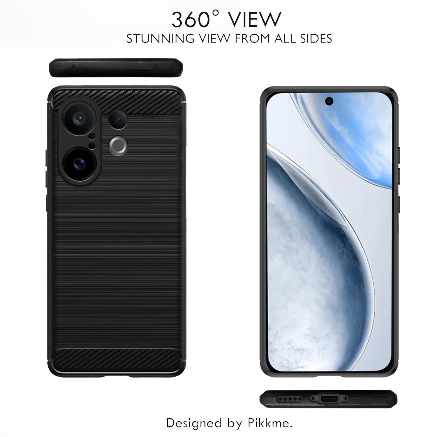 Black mobile cover for Vivo X200 FE 5G – Pikkme – photo 3
