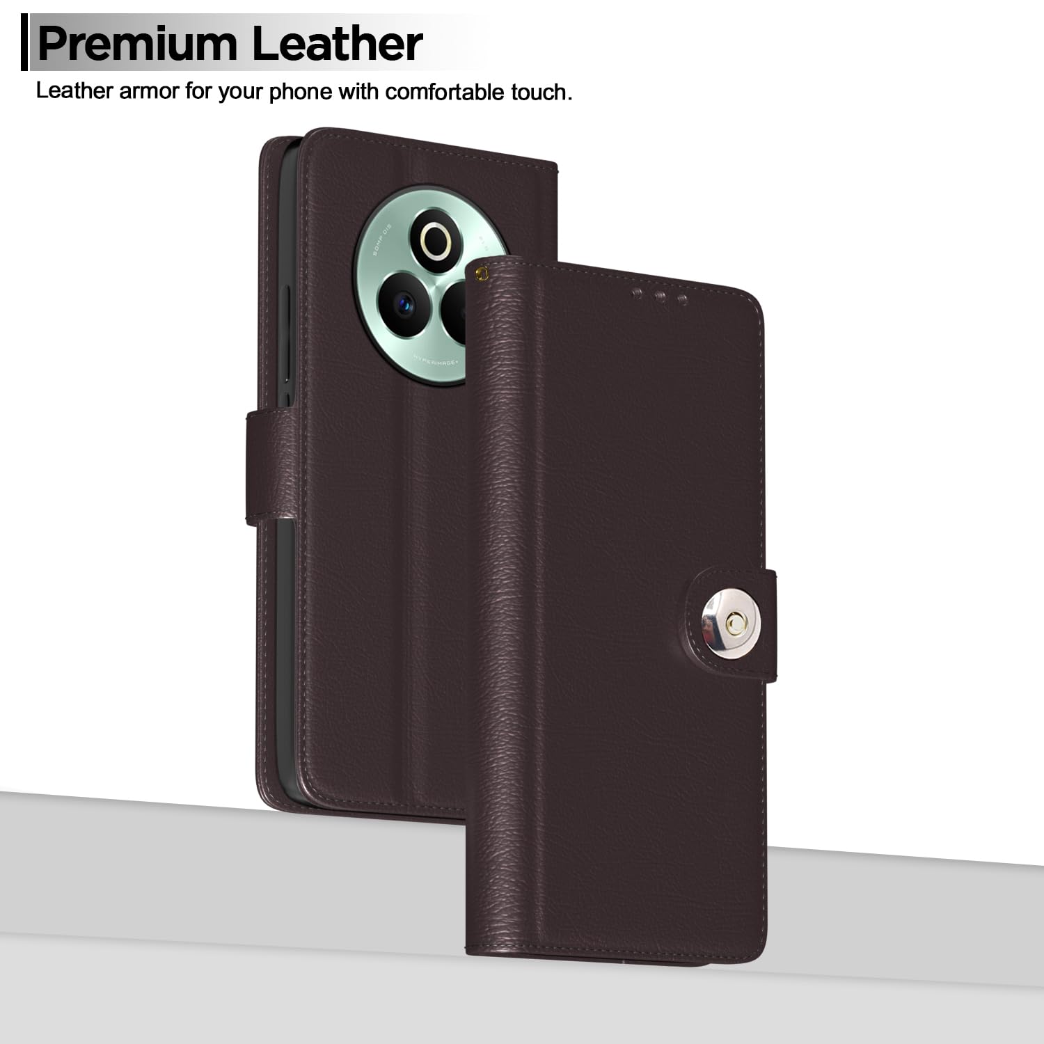 Pikkme Realme P3 Pro 5G Button coffee flip case – photo 2