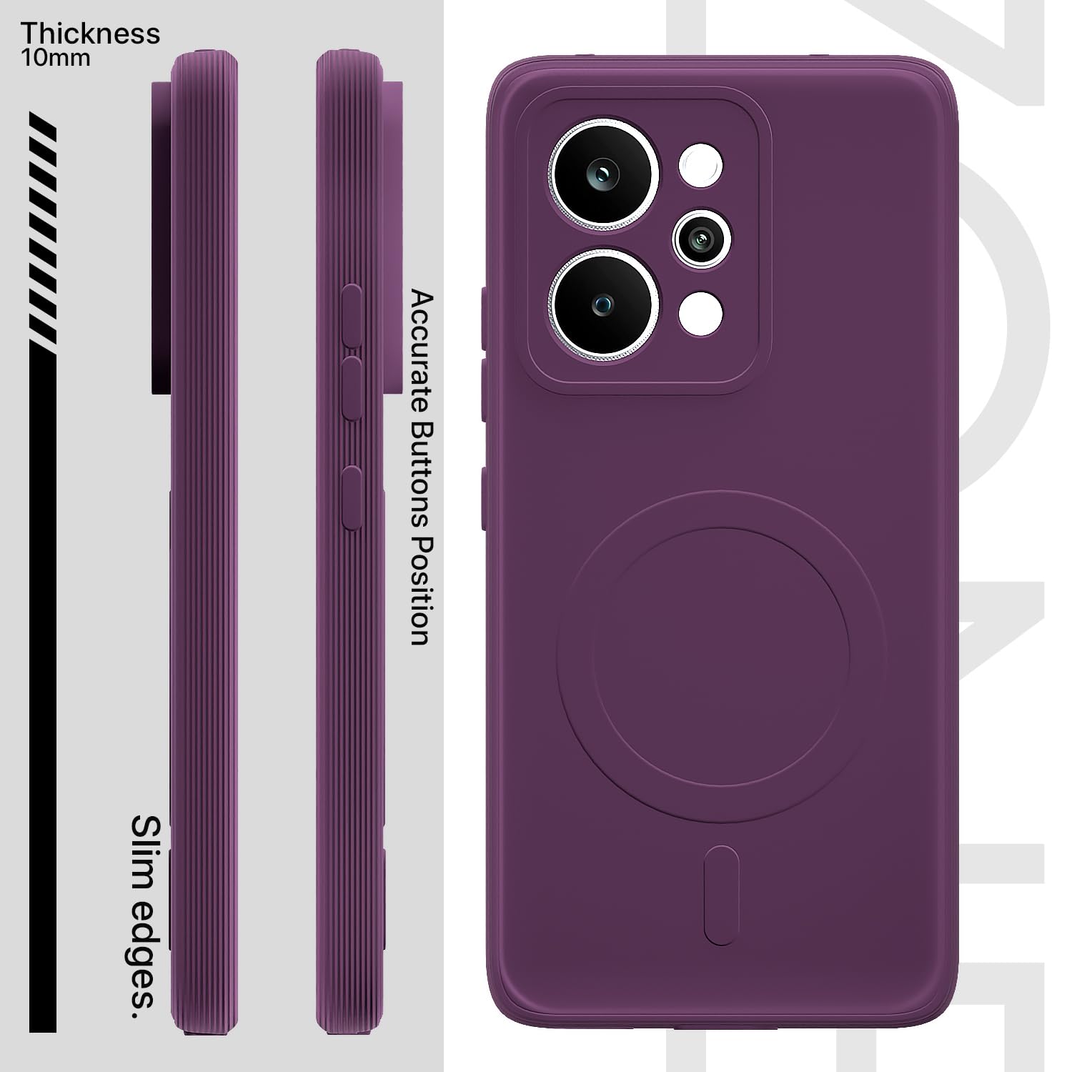 Realme P4 Power 5G MagSafe back cover in purple by Pikkme – photo 3
