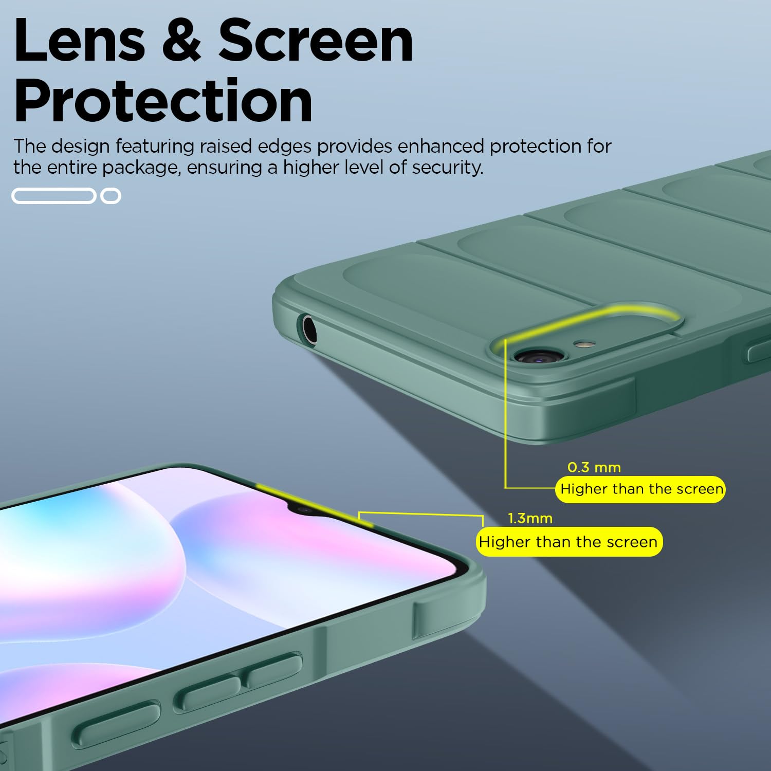 Pikkme Redmi 9A/9i/9A Sport Liquid Silicone green phone cover – photo 3