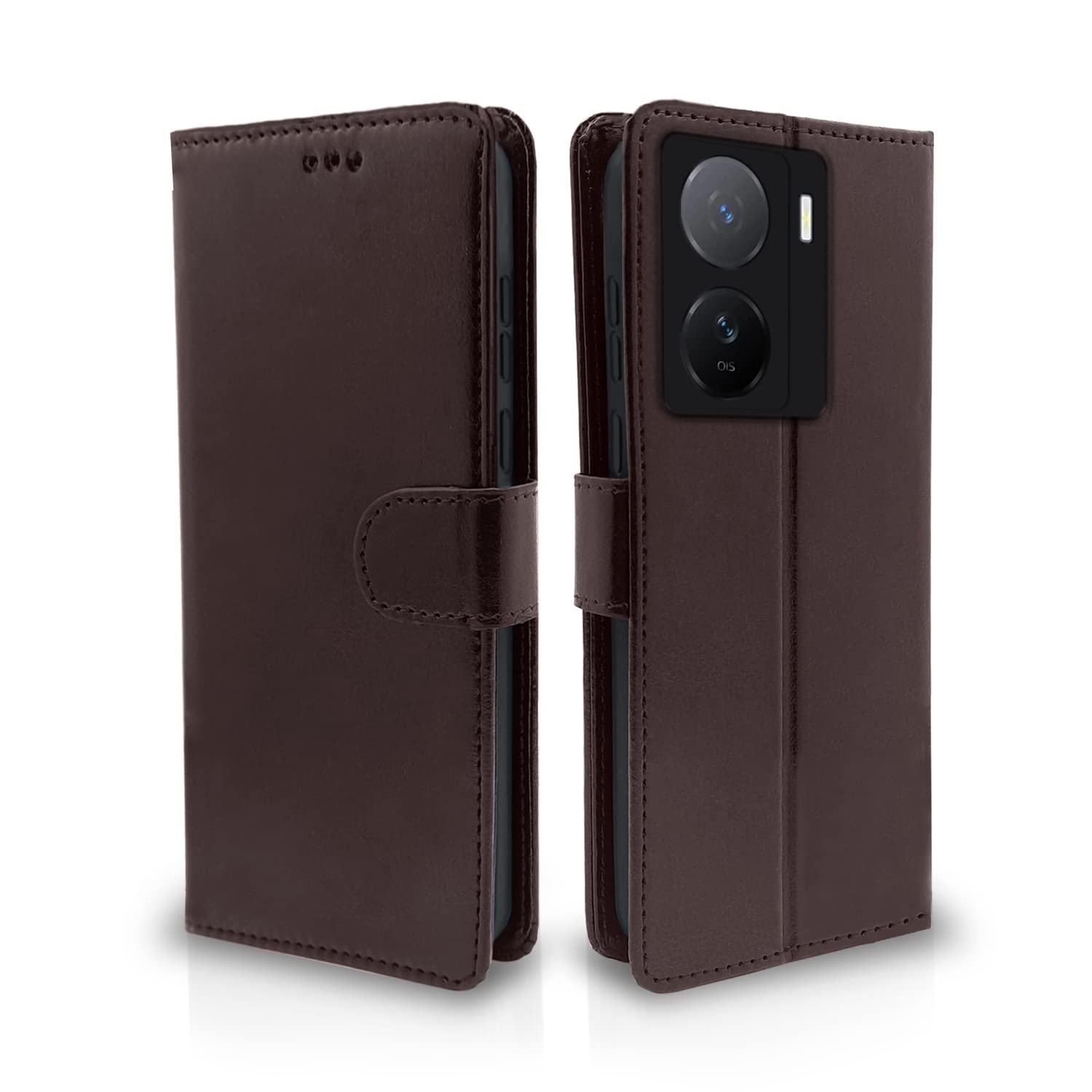 Pikkme iQOO Z7 5G / iQOO Z7s 5G Vintage Flip Cover | Coffee