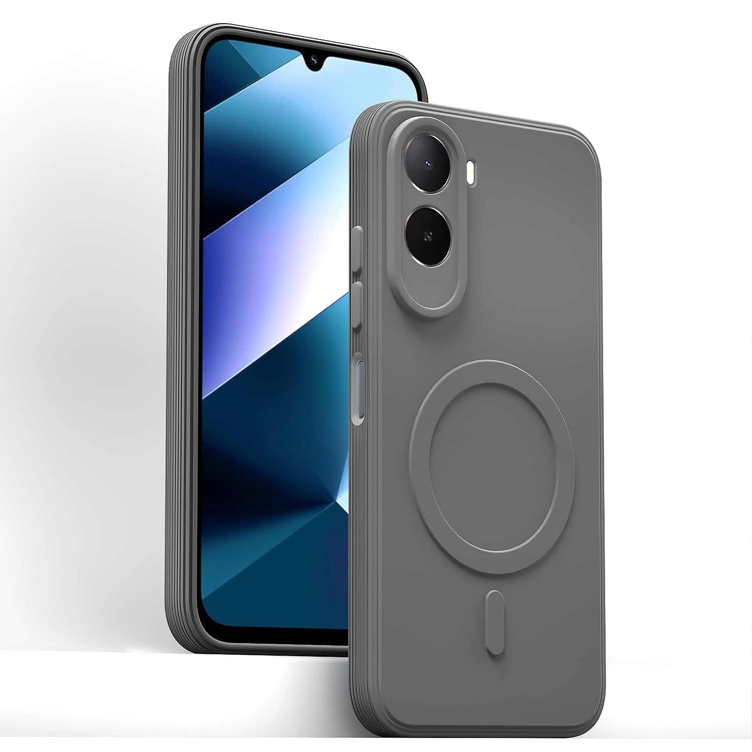 Grey mobile back cover for Redmi A7 Pro/Poco C85x 5G – Pikkme – photo 2