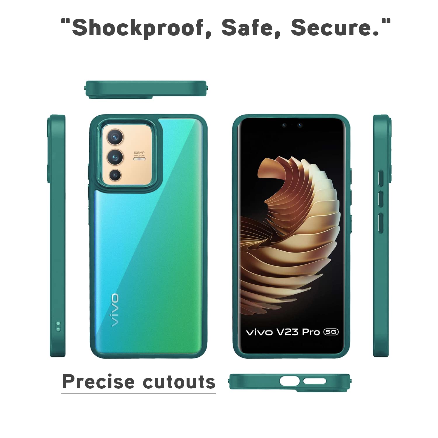 Vivo V23 Pro 5G phone cover in dark green by Pikkme – photo 3