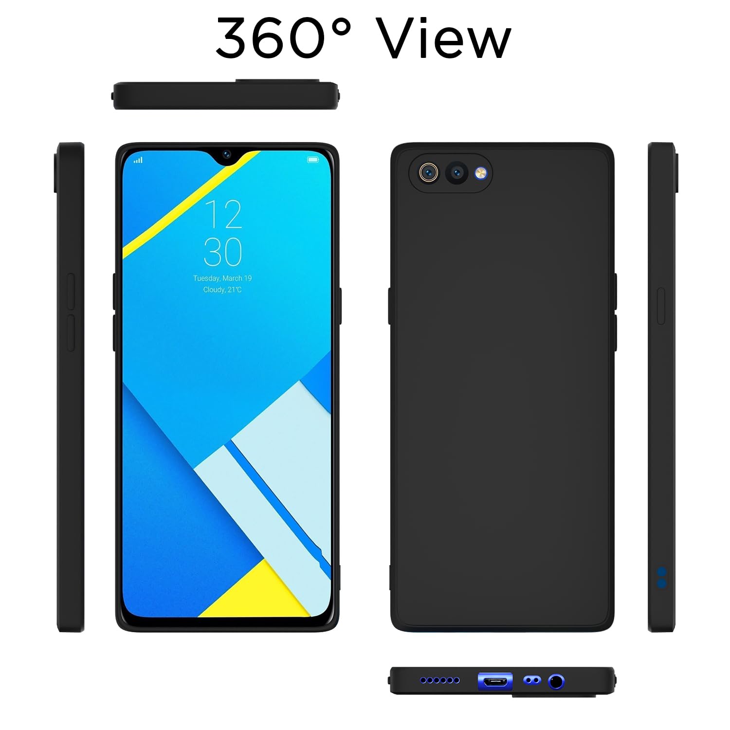 Pikkme Realme C2 Matte black back cover – photo 4