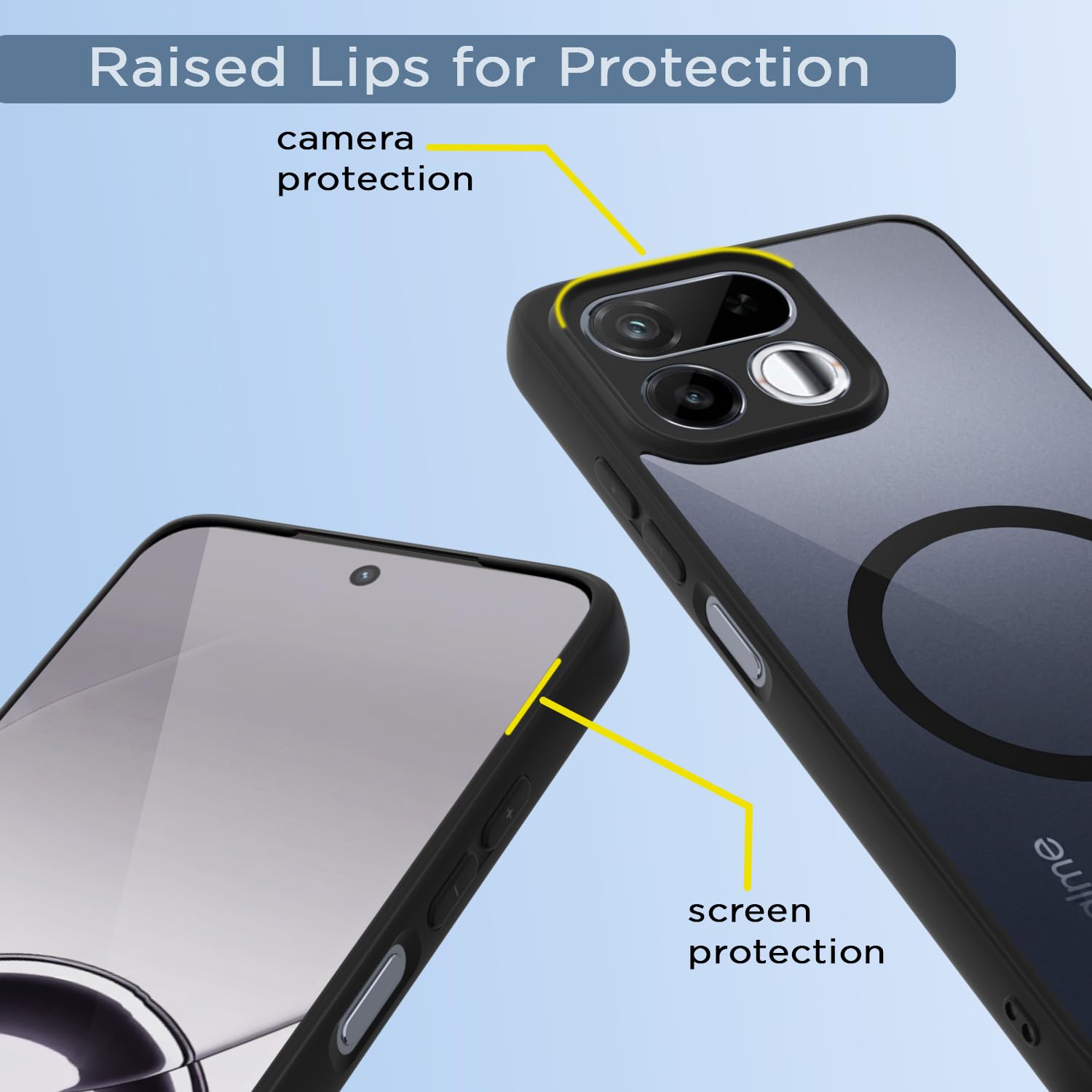 Pikkme black mag-safe MagSafe back cover for Realme 16T 5G – photo 4
