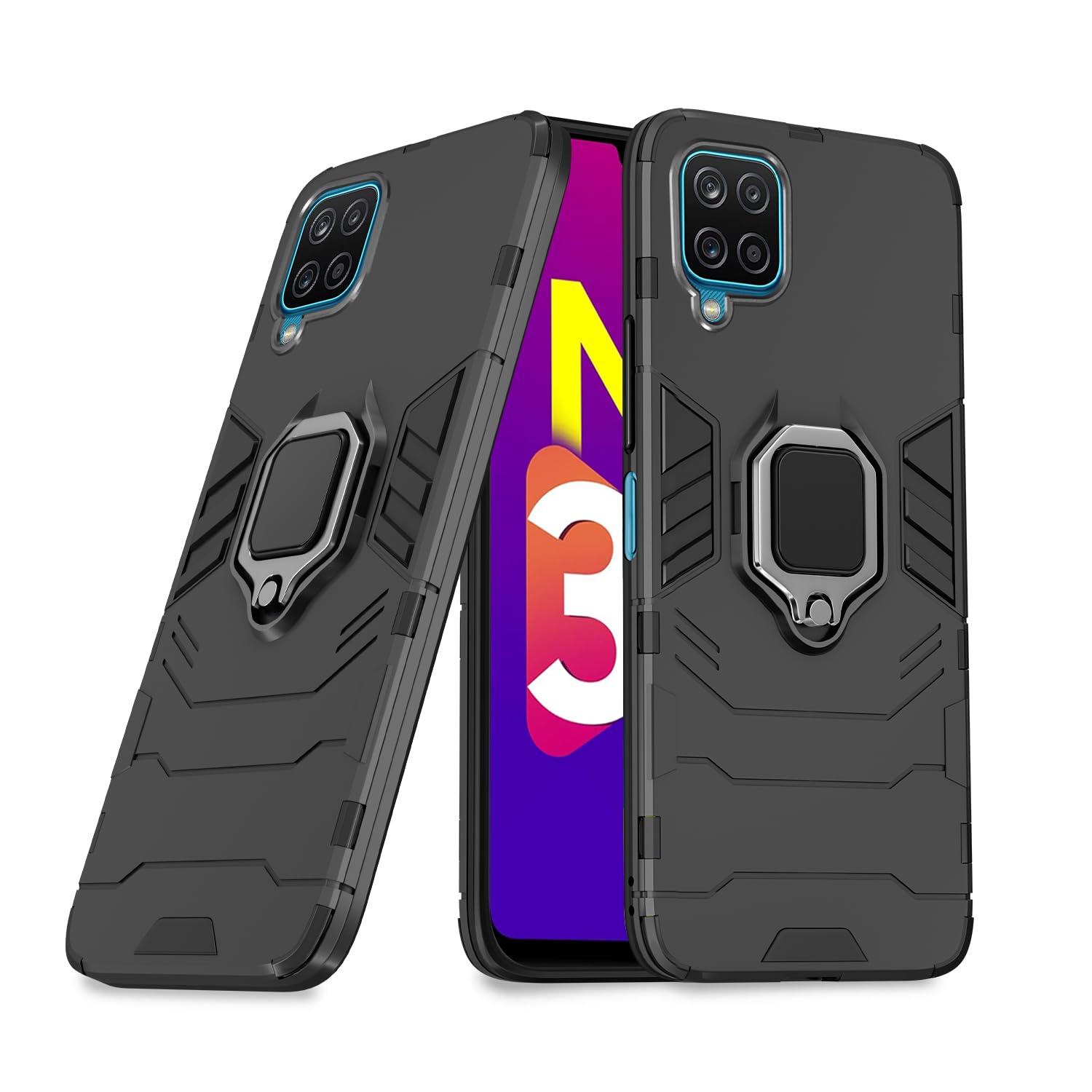  Samsung Galaxy M32 4G / M32 Prime D5 Tough Armor Back Cover - Black