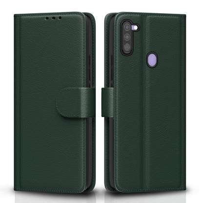Samsung M11 Wallet flip case in green by Pikkme
