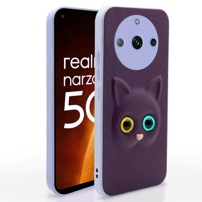 Realme Narzo 60 5G Cat back cover in purple by Pikkme