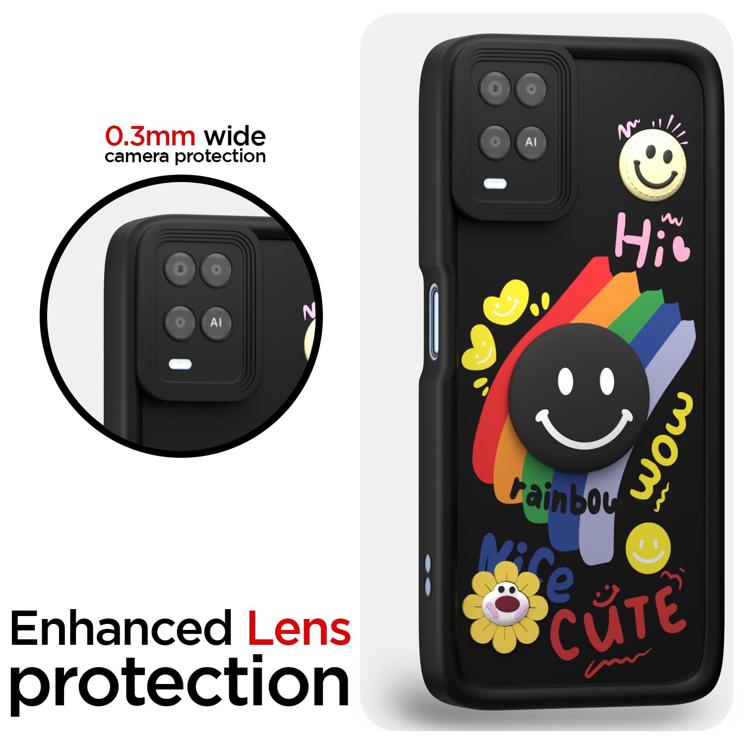 Black Soft Silicone back cover for Oppo A54 – Pikkme – photo 5