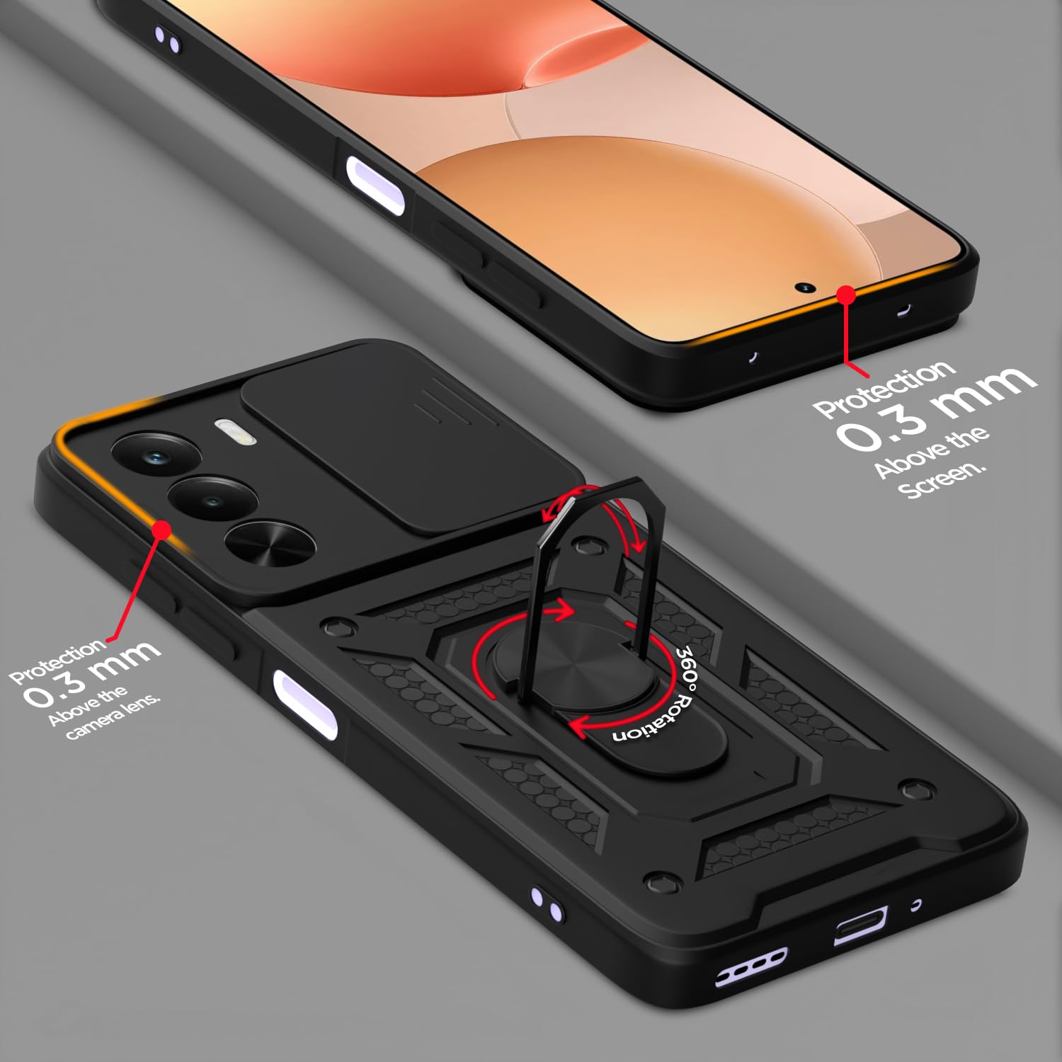 Realme P4x 5G/360 mobile back cover in black by Pikkme – photo 4