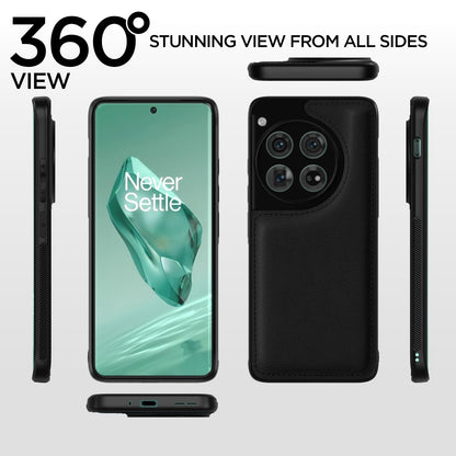 Pikkme black Leather back cover for OnePlus 12 5G – photo 3