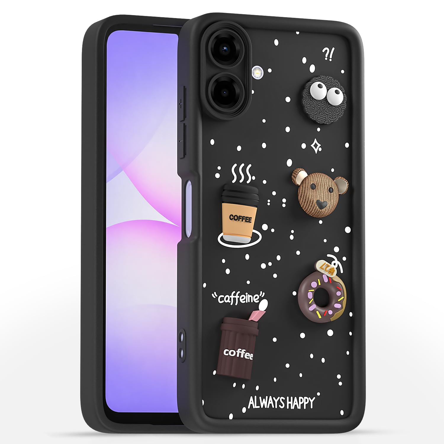 Samsung F70e 5G/M07/F07/A07/A07 5G phone cover in black by Pikkme