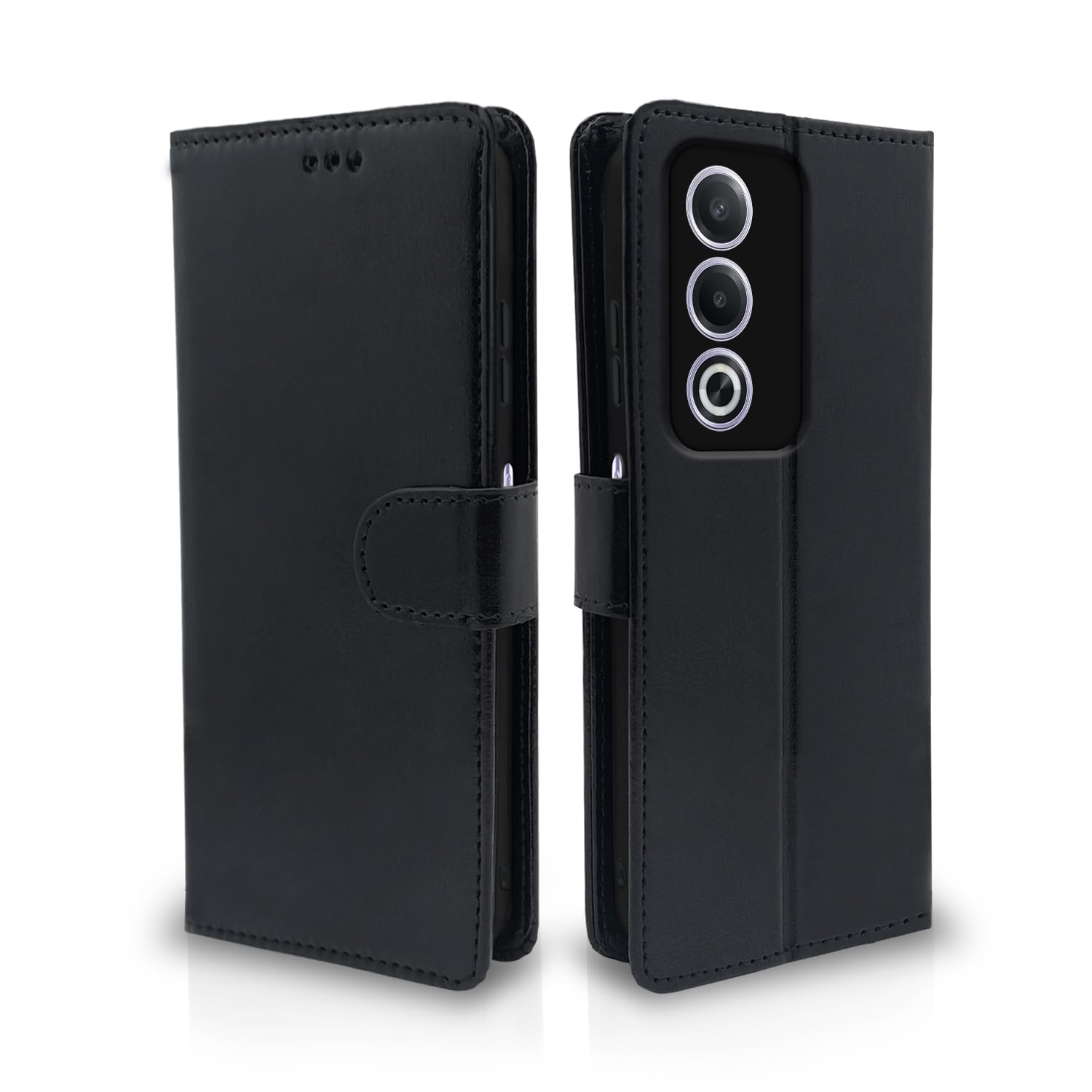 Black Wallet flip case for Oppo A3 Pro 5G – Pikkme