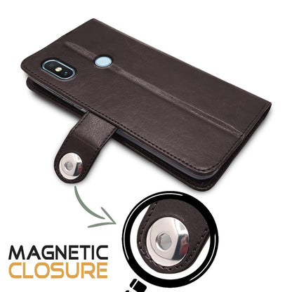 Pikkme Redmi Note 5 Pro button coffee mobile flip cover – photo 7