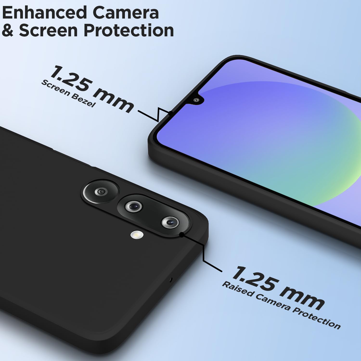 Samsung M36 5G mobile cover in black by Pikkme – photo 2