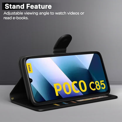 Poco C85 5G flip case in black by Pikkme – photo 3