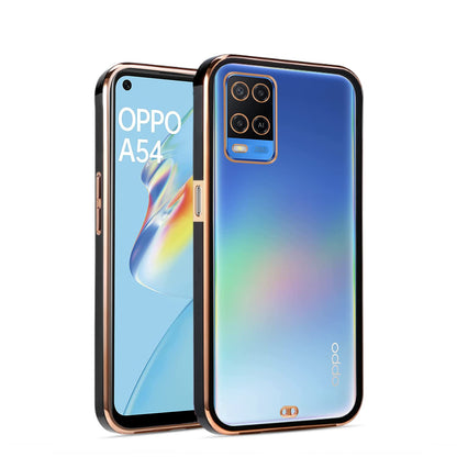 Oppo A54 Chrome back cover in black by Pikkme