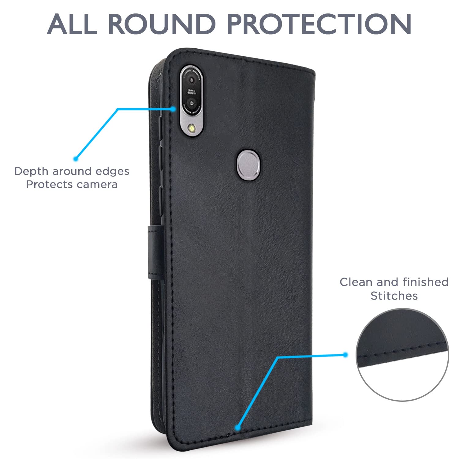 Pikkme black Wallet flip cover for Asus – photo 4