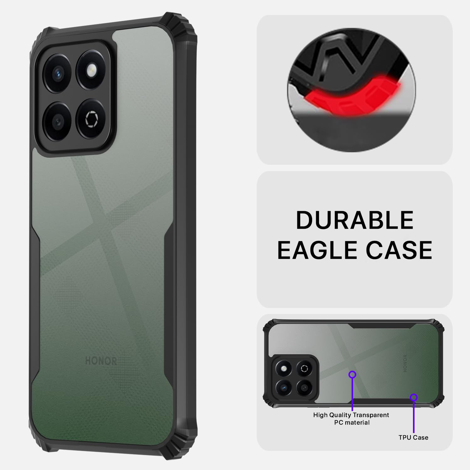 Pikkme Honor X7C Eagle black mobile cover – photo 5