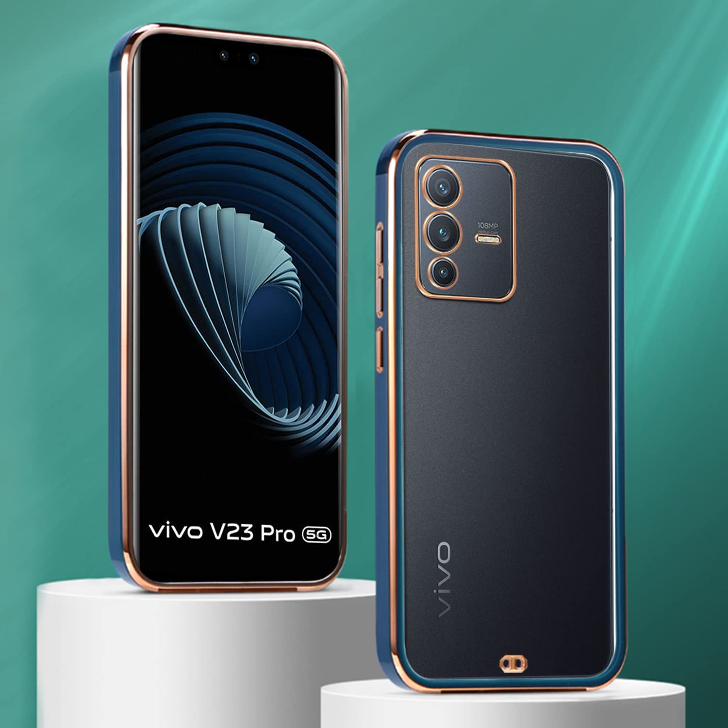 Vivo V23 Pro 5G Chrome phone cover in blue by Pikkme – photo 3